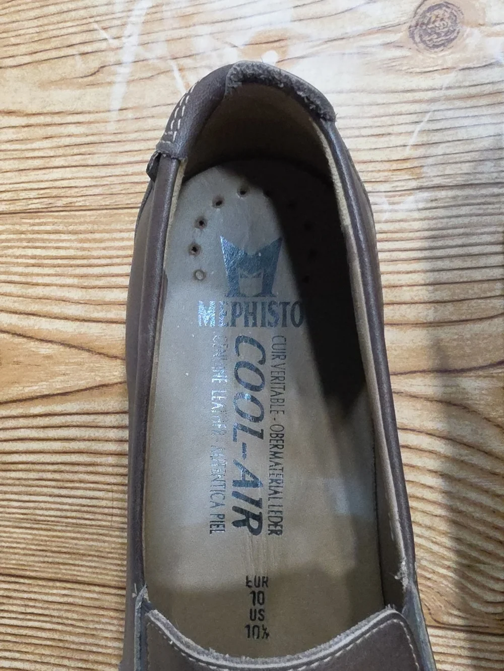 Mephisto Leather Slip On Loafers Men Size 10.5